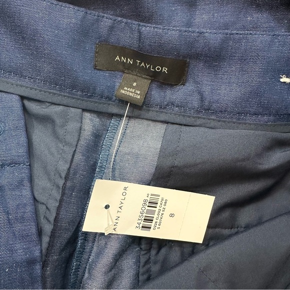 Ann Taylor the Kate wide leg crop pants in chambray size 8 - Picture 7 of 12